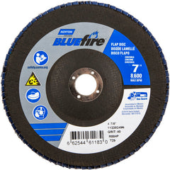 7 × 7/8″ BlueFire Fiberglass Conical Flap Disc Type 29 P40 Grit R884P Zirconia Alumina - Apex Tool & Supply