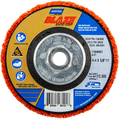 ‎4-1/2 × 5/8 - 11″ Bear-Tex Blaze Rapid Strip Non-Woven Depressed Center Disc Ceramic Alumina Extra Coarse Grit Type 27 - Apex Tool & Supply
