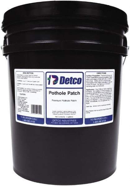 Detco - 5 Gal Pothole Patch - Black, 5 Sq Ft Coverage - Apex Tool & Supply