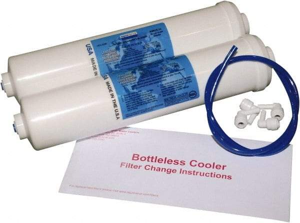 Aquaverve - 2-1/2" OD, 1µ, Carbon Block Inline (Quick Connect Fittings) Cartridge Filter - 12" Long, Reduces Chlorine, Tastes, Odors, VOCs & Cysts - Apex Tool & Supply