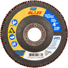 ‎4-1/2 × 7/8″ Blaze Fiberglass HD Flat Flap Disc Type 27 60 Grit R980P Premium Ceramic Alumina - Apex Tool & Supply