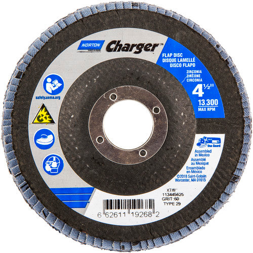 ‎4-1/2″ × 1/4″ × 7/8″ Charger R822 Flap Disc Type 29 Conical 60 Grit - Apex Tool & Supply