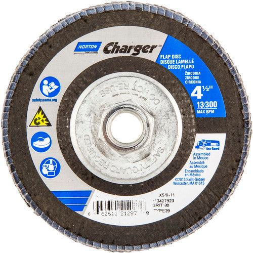 ‎4-1/2″ × 1/4″ × 5/8″ Charger R822 Flap Disc Type 29 Conical 80 Grit - Apex Tool & Supply