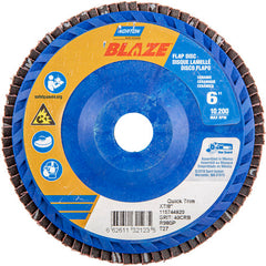 6 × 7/8″ Blaze Plastic Flat Flap Disc Type 27 40 Grit R980P Premium Ceramic Alumina - Apex Tool & Supply