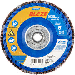 ‎6 × 5/8 - 11″ Blaze Plastic Flat Flap Disc Type 27 40 Grit R980P Premium Ceramic Alumina - Apex Tool & Supply