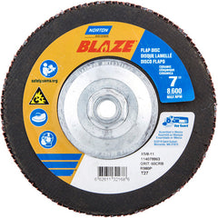 ‎7 × 5/8 - 11″ Blaze Fiberglass HD Flat Flap Disc Type 27 60 Grit R980P Premium Ceramic Alumina - Apex Tool & Supply