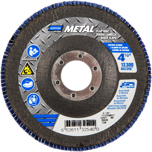 ‎4-1/2″ × 7/8″ 80 Grit Type 29 Flap Disc - Apex Tool & Supply