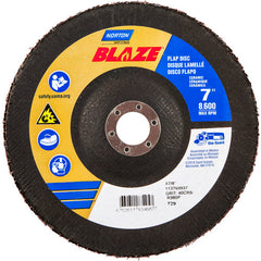 7 × 7/8″ Blaze Fiberglass Conical Flap Disc Type 29 40 Grit R980P Premium Ceramic Alumina - Apex Tool & Supply