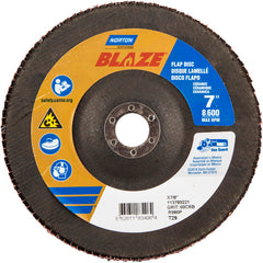 7 × 7/8″ Blaze Fiberglass Conical Flap Disc Type 29 60 Grit R980P Premium Ceramic Alumina - Apex Tool & Supply
