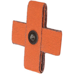 2″ × 2″ × 3/4″ Cross Pad 8-Ply 120 Grit 8-32 Eyelet Ceramic Alumina - Apex Tool & Supply