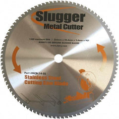 Fein - 14" Diam, 1" Arbor Hole Diam, 90 Tooth Wet & Dry Cut Saw Blade - Carbide-Tipped, Standard Round Arbor - Apex Tool & Supply