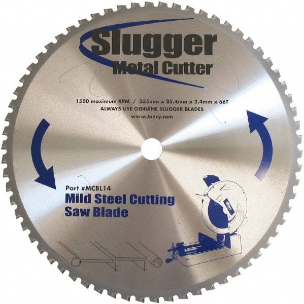 Fein - 14" Diam, 1" Arbor Hole Diam, 66 Tooth Wet & Dry Cut Saw Blade - Carbide-Tipped, Standard Round Arbor - Apex Tool & Supply