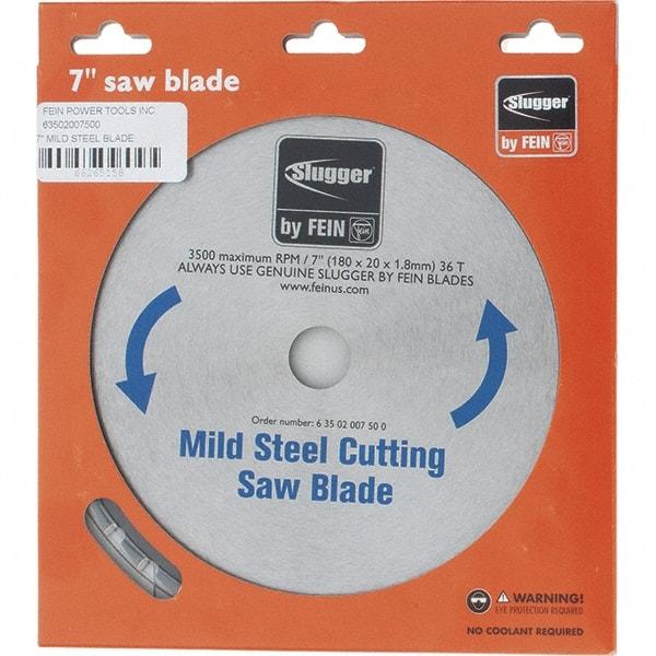 Fein - 7" Diam, 0.7874" Arbor Hole Diam, 36 Tooth Wet & Dry Cut Saw Blade - Carbide-Tipped, Standard Round Arbor - Apex Tool & Supply