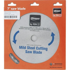 Fein - 7" Diam, 0.7874" Arbor Hole Diam, 36 Tooth Wet & Dry Cut Saw Blade - Carbide-Tipped, Standard Round Arbor - Apex Tool & Supply