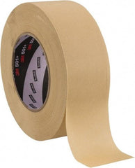 3M - 48mm Wide x 55 m Long Tan Paper Masking Tape - Series 501+, 7.3 mil Thick, 26 In/Lb Tensile Strength - Apex Tool & Supply