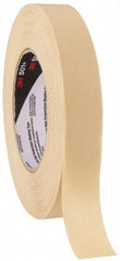 3M - 24mm Wide x 55 m Long Tan Paper Masking Tape - Series 501+, 7.3 mil Thick, 26 In/Lb Tensile Strength - Apex Tool & Supply