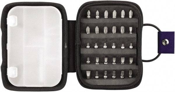Irwin - 31 Piece, 1/4" Drive Screwdriver Bit Set - #1 to #3 Phillips, 0.05 to 1/4" Hex, 1.27 to 10mm Hex, T15 to T30 Torx, #1 to #3 Square Recess - Apex Tool & Supply