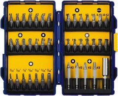 Irwin - 40 Piece, 1/4" Drive Screwdriver Bit Set - #1 to #3 Phillips, 0.05 to 1/4" Hex, 1.27 to 10mm Hex, T10 to T40 Torx - Apex Tool & Supply