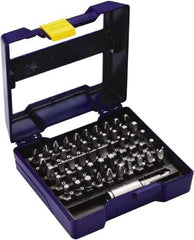 Irwin - 51 Piece, 1/4" Drive Screwdriver Insert Bit Set - #1 to #3 Phillips, 0.05 to 1/4" Hex, 1.27 to 10mm Hex, T10 to T40 Torx, #1 to #3 Square Recess - Apex Tool & Supply