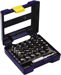 Irwin - 31 Piece, 1/4" Drive Screwdriver Insert Bit Set - #1 to #3 Phillips, 0.05 to 1/4" Hex, 1.27 to 10mm Hex, T10 to T30 Torx, #1 to #3 Square Recess - Apex Tool & Supply
