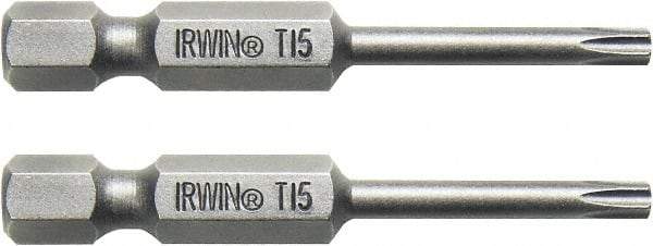Irwin - 3 Piece, Torx Handle, Power Bit Set - 0.05 to 1/4" Hex, 1/4" Hex Drive - Apex Tool & Supply