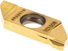 Iscar - 22SCIR Grade IC1008, Carbide Grooving Insert - 3.8mm Max Depth of Cut, TiAlN/TiN Finish - Apex Tool & Supply