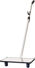 Mag-Mate - 74" OAL, Rectangular Glass Inspection Mirror - 14" Long, 7" Wide, 70" Vinyl Handle, 49" Collapsed Length, Dolly Mounted & Telescoping - Apex Tool & Supply