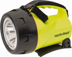 PRO-SAFE - White LED Bulb, Spotlight/Lantern Flashlight - Black, Yellow Plastic Body, 4 D Batteries Not Included - Apex Tool & Supply