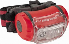 PRO-SAFE - White LED Bulb, 180 Lumens, Hands-free Flashlight - Black, Red Plastic Body, 3 AAA Batteries Not Included - Apex Tool & Supply