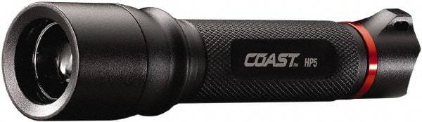 Coast Cutlery - White LED Bulb, 121 Lumens, Industrial/Tactical Flashlight - Black Aluminum Body, 1 AA Alkaline Battery Included - Apex Tool & Supply