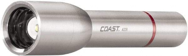 Coast Cutlery - White LED Bulb, 340 Lumens, Industrial/Tactical Flashlight - Silver Stainless Steel Body, 3 AA Batteries Included - Apex Tool & Supply
