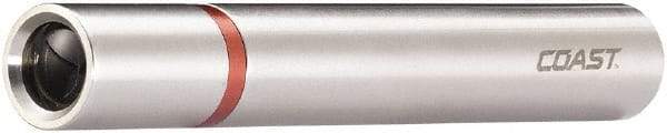 Coast Cutlery - White LED Bulb, 18 Lumens, Mini Flashlight - Silver Stainless Steel Body, 1 AAA Alkaline Battery Included - Apex Tool & Supply