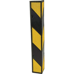 Vestil - 6" Long, Rubber Corner Protectors - Yellow/Black - Apex Tool & Supply