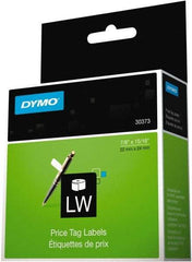 Dymo - 15/16" Wide x 15/16" Long, White Price Tag - For DYMO LabelWriter Printers - Apex Tool & Supply