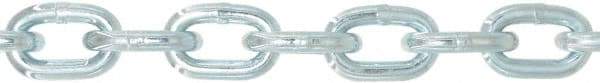 Value Collection - 1/4" Welded Proof Coil Chain - 1,300 Lb Capacity, Grade 30, 141' Long, Zinc Plated Finish - Apex Tool & Supply