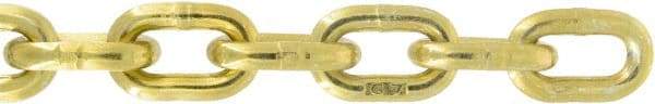 Value Collection - 5/16" Welded Transport Chain - 4,700 Lb Capacity, Grade 70, 100' Long, Yellow Chromate Zinc Finish - Apex Tool & Supply