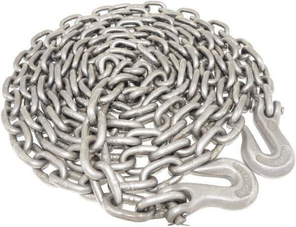 Value Collection - 3/8" Welded Tie Down Chain - 5,400 Lb Capacity, Grade 43, Self-Colored Finish - Apex Tool & Supply