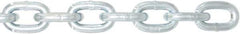 Value Collection - 3/8" Welded High Test Chain - 5,400 Lb Capacity, Grade 40, 75' Long, Zinc Plated Finish - Apex Tool & Supply