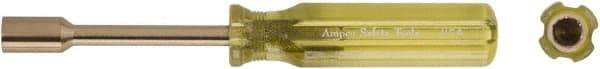 Ampco - 3/8" Solid Shaft Nonsparking Nutdriver - Ergonomic Handle, 7-7/16" OAL - Apex Tool & Supply