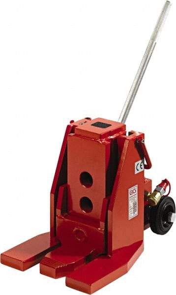 GKS - 10 Ton Capacity Fork Lift Jack - 1.4" to 18" High, 5-1/2" Piston Stroke - Apex Tool & Supply