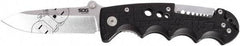 SOG Specialty Knives - 3-13/32" Blade, Straight Clip Point Folding Knife - 4.1" Closed Length, Glass-Filled Nylon - Apex Tool & Supply