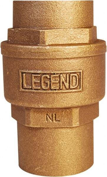 Legend Valve - 1-1/2" Lead Free Bronze Check Valve - Inline, C x C Sweat, 250 WOG - Apex Tool & Supply
