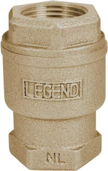 Legend Valve - 1-1/4" Lead Free Bronze Check Valve - Inline, FNPT x FNPT, 250 WOG - Apex Tool & Supply