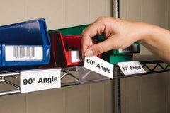 Aigner Index - 3 Long x 1-1/4 Wide, Snap On Back, Label Holder - Clear - Apex Tool & Supply