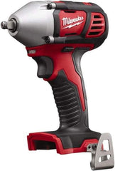 Milwaukee Tool - 3/8" Drive 18 Volt Pistol Grip Cordless Impact Wrench & Ratchet - 0 to 2,200 RPM, 0 to 3,200 BPM, 167 Ft/Lb Torque, Lithium-Ion Batteries Not Included - Apex Tool & Supply
