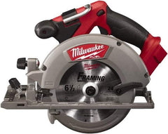Milwaukee Tool - 18 Volt, 6-1/2" Blade, Cordless Circular Saw - 5,000 RPM, Lithium-Ion Batteries Not Included - Apex Tool & Supply