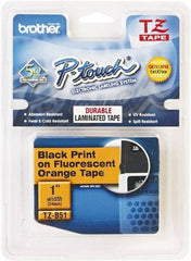 Brother - 1" Wide, Fluorescent Orange Tape Cassette - For Label Maker - Apex Tool & Supply