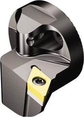 Sandvik Coromant - Right Hand Cut, Size 32, DCMT 3(2.5)2 Insert Compatiblity, Modular Turning & Profiling Cutting Unit Head - 22mm Ctr to Cutting Edge, 32mm Head Length, Through Coolant, Series CoroTurn 107 - Apex Tool & Supply