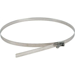 Value Collection - SAE Size 188, Stainless Steel Quick Release Worm Drive Clamp - 1/2" Wide, Material Grade 301, Series 550 - Apex Tool & Supply