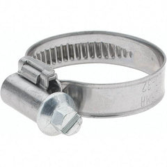 Value Collection - 20 to 32mm Diam, Stainless Steel Worm Drive Clamp - 9mm Wide - Apex Tool & Supply